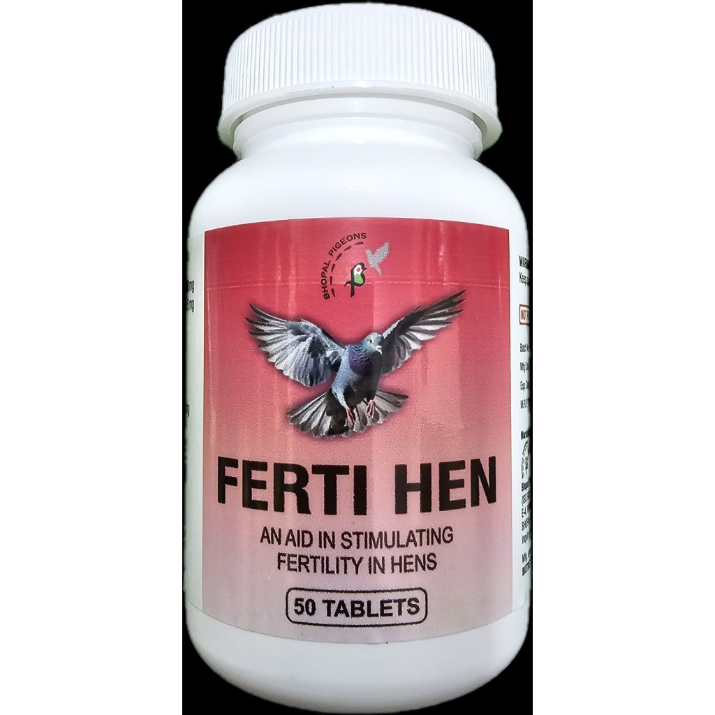 Bhopal Pigeons Ferti Hen – 50 Tablets | Fertility & Breeding Support Supplement for Hens